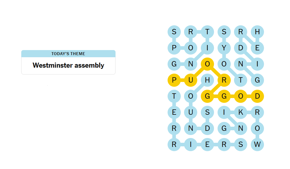 Westminster assembly meaning nyt