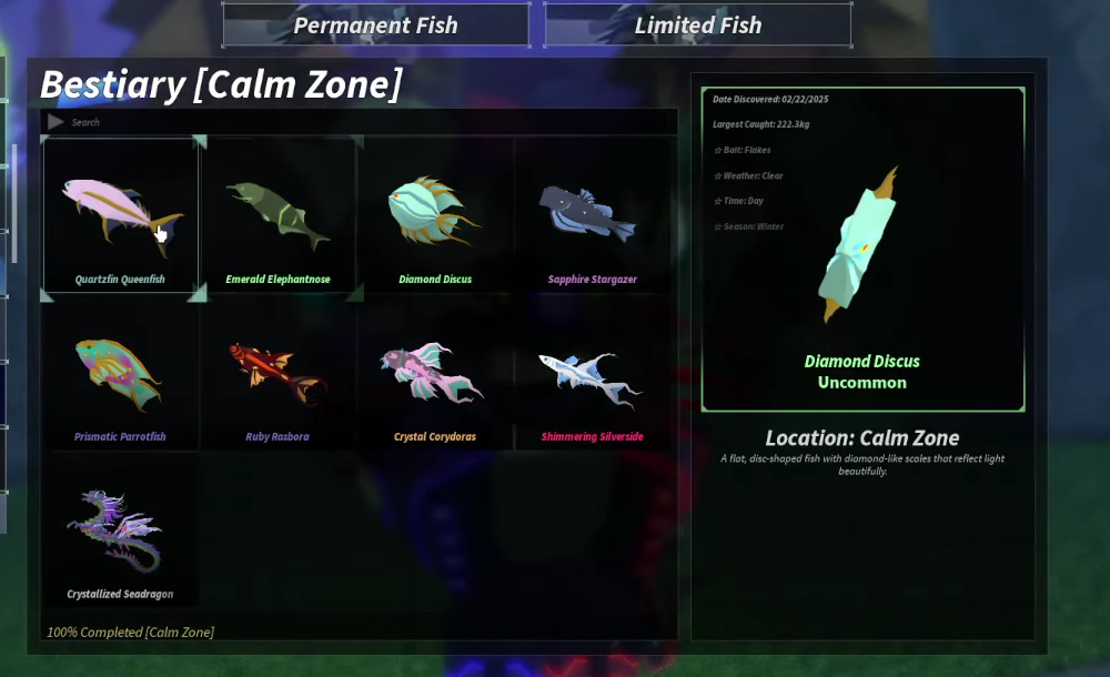 bestiary calm zone