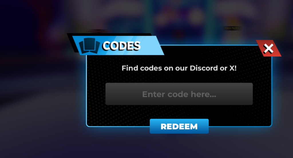 enter the codes