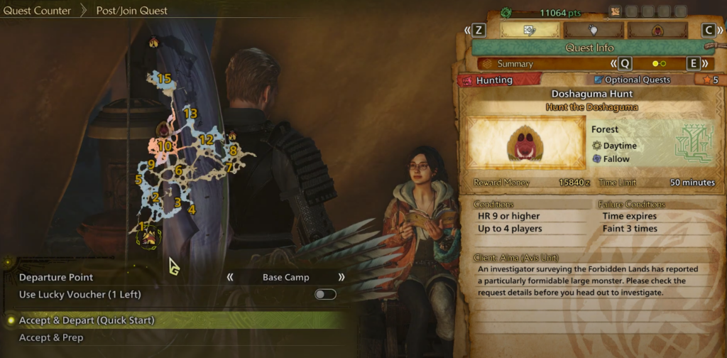 Forest Doshaguma Monster Hunter Wilds starts 