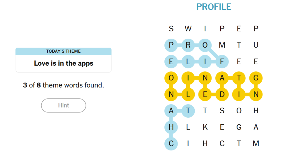 profile in nyt strands 