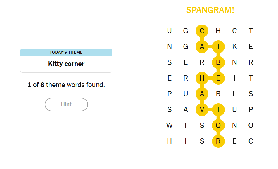 spanagram nyt strands march 9