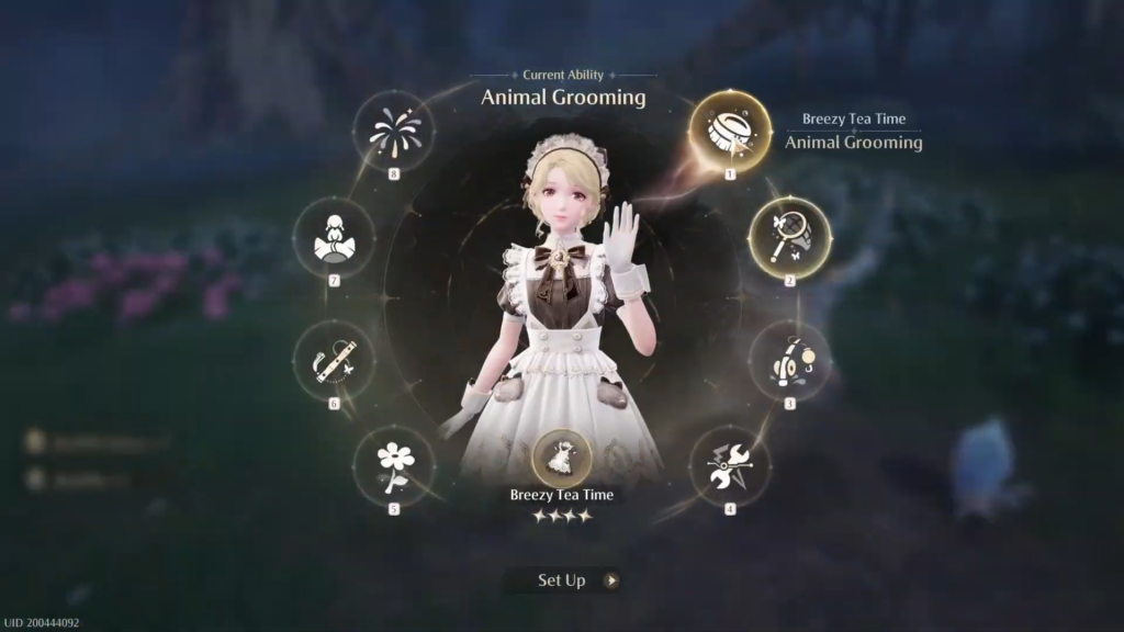 Switch ability to Animal Grooming to get materials from Bullquet in Infinity Nikki.