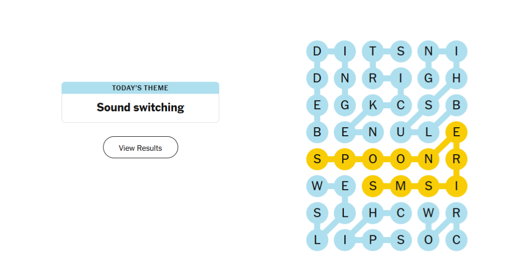 Sound switching meaning nyt strands