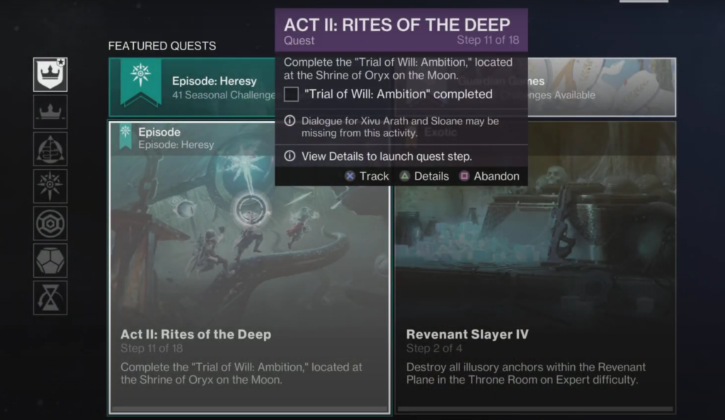 rites of the deep step 11 in destiny 2