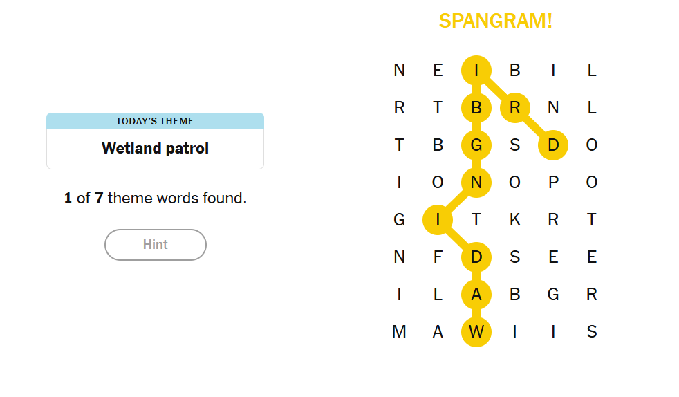 nyt strands spanagram today