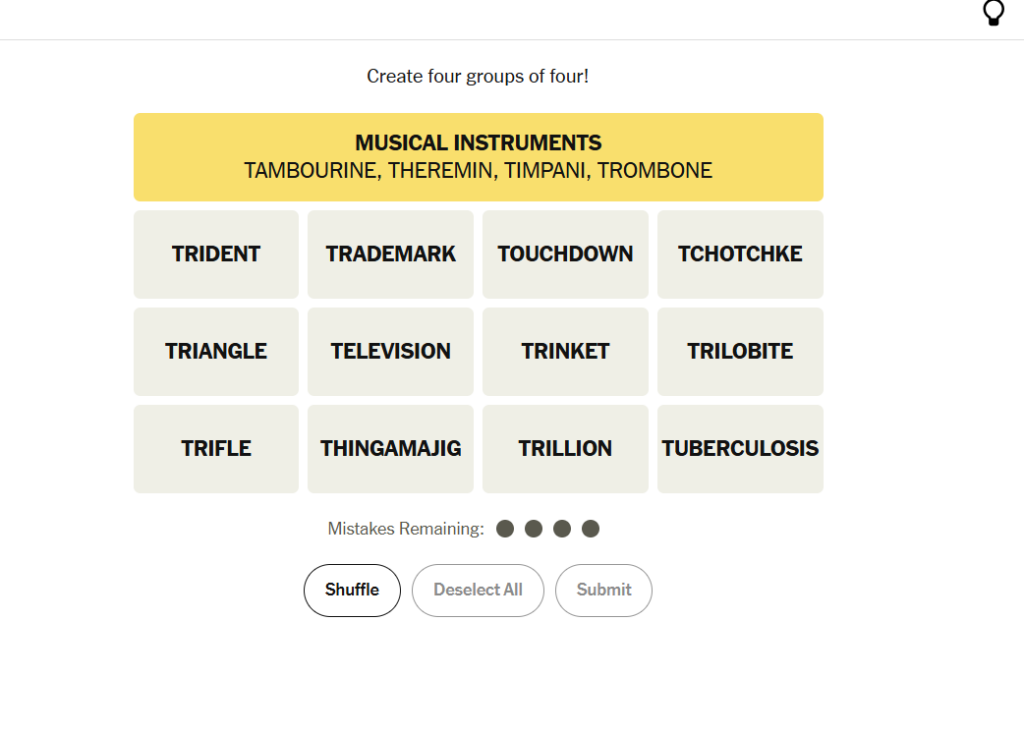 yellow group nyt connections