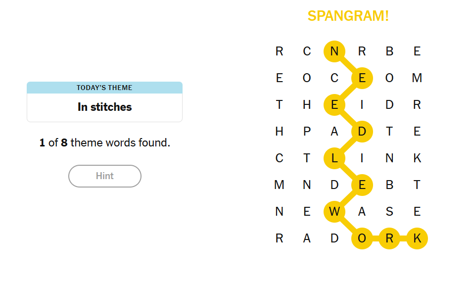 spanagram nyt strands