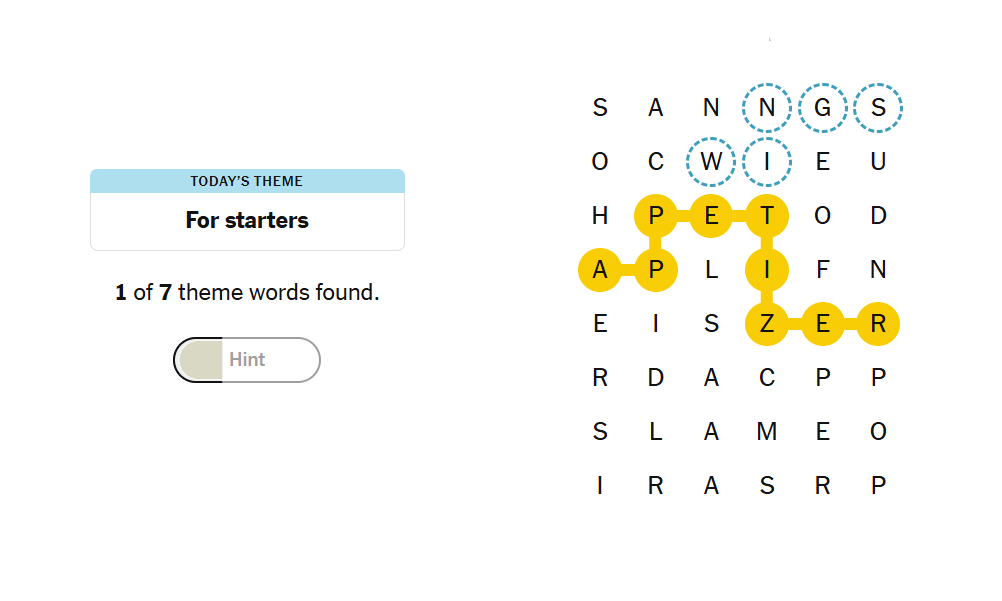 hints nyt strands today