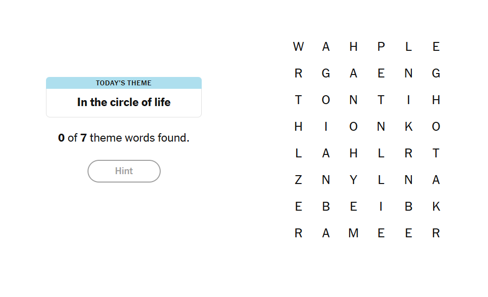 In the circle of life