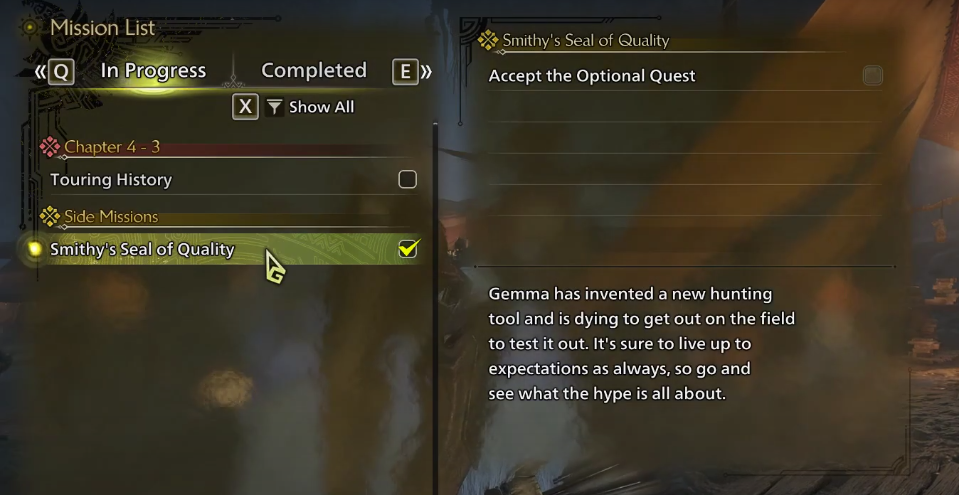 monster hunter wilds smithy's seal of quality