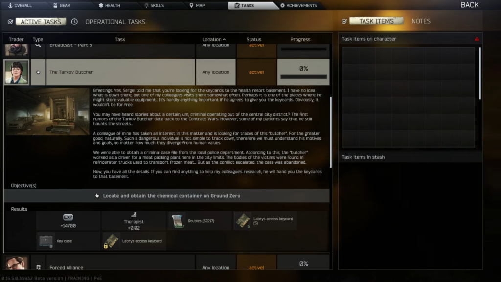 Players need to find a Chemical container to complete the Tarkov Butcher quest in Escape from Tarkov.