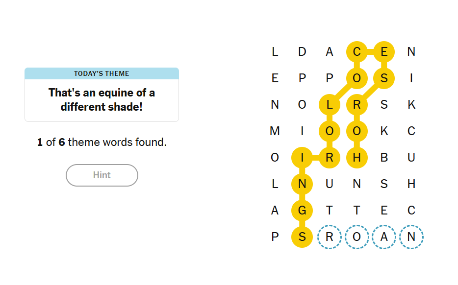 hints nyt strands