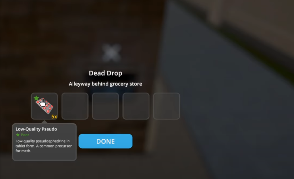 dead drop in schedule 1
