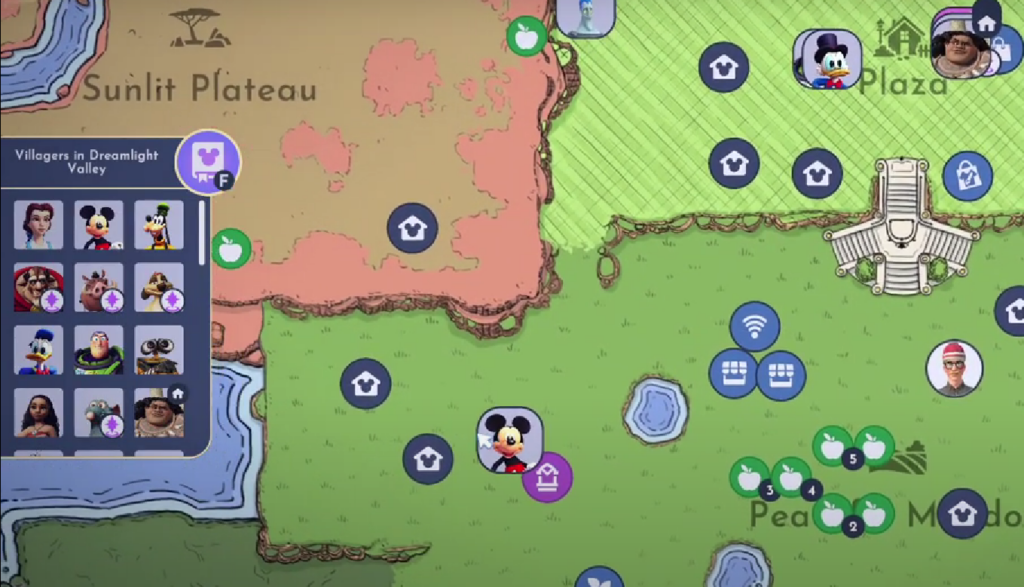 micky mouse in map