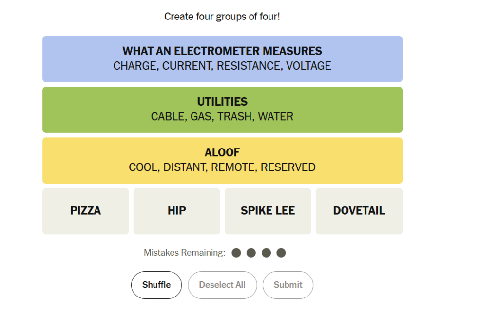 yellow group in nyt 