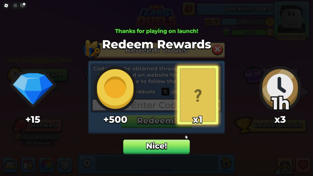 redeem codes