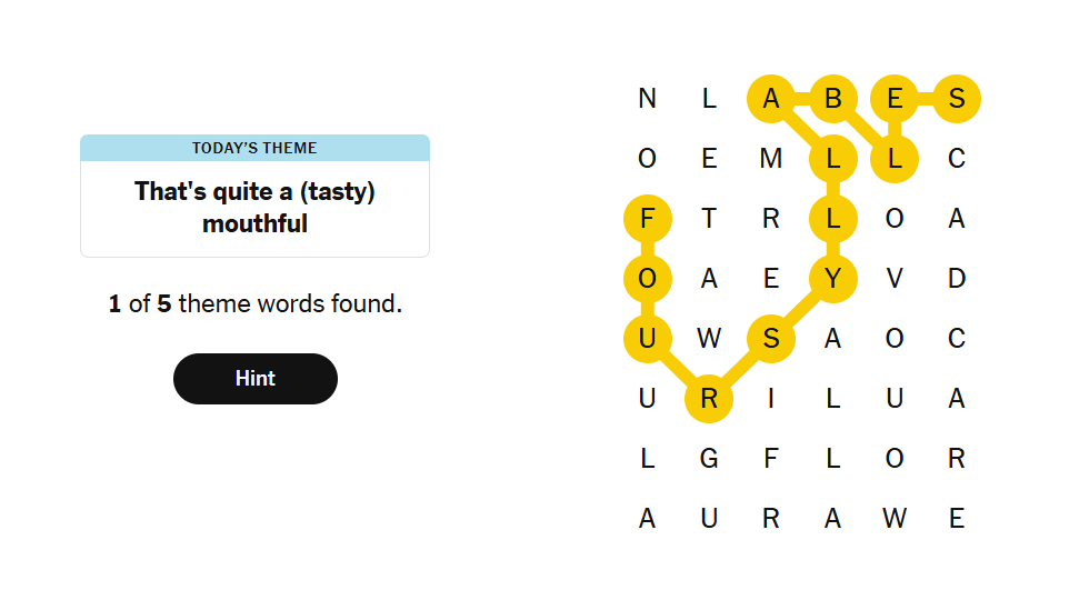 hints nyt strands