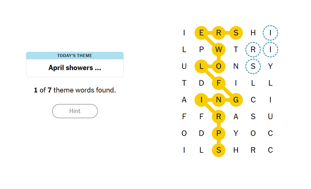 hints nyt strands