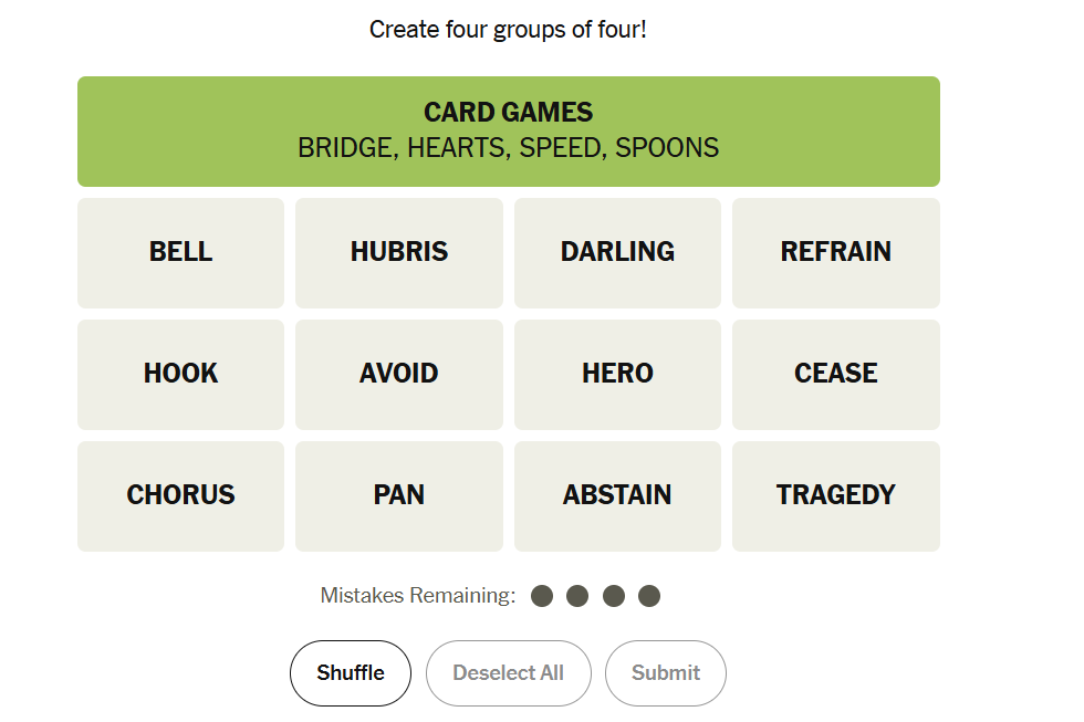green group in nyt 