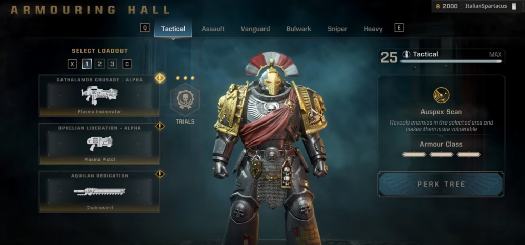 armouring hall in space marine 2