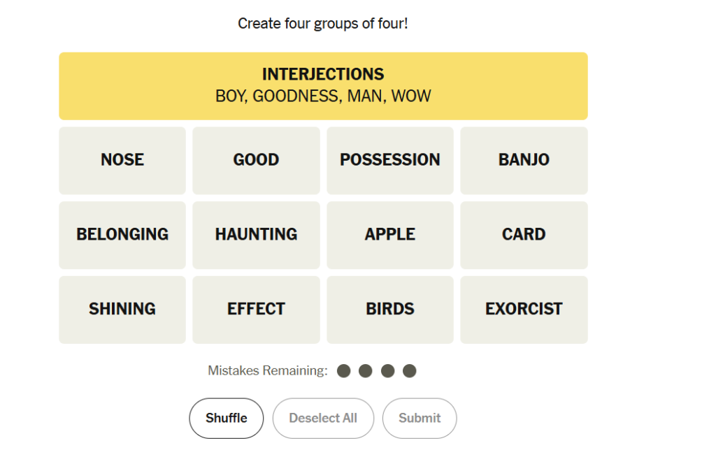 yellow group in nyt 