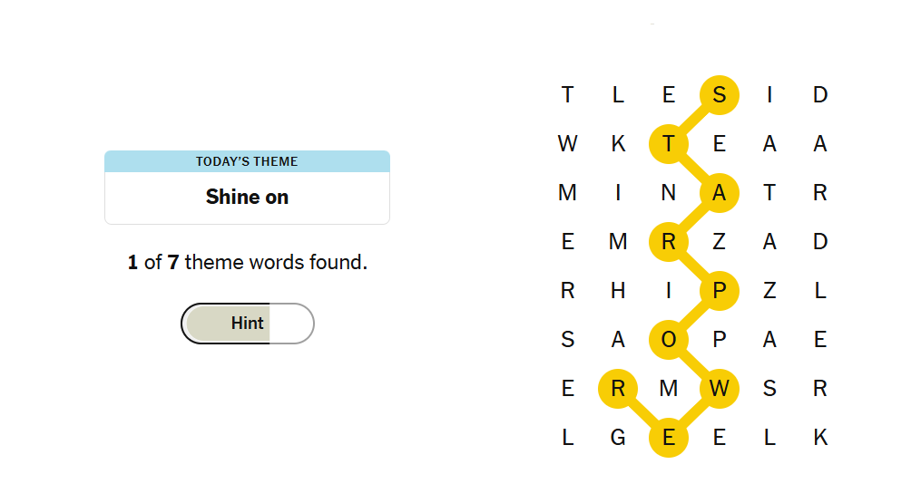 hints nyt strands