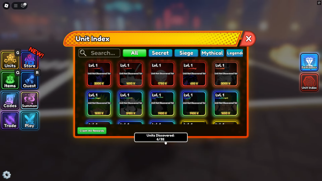 unit rarity 