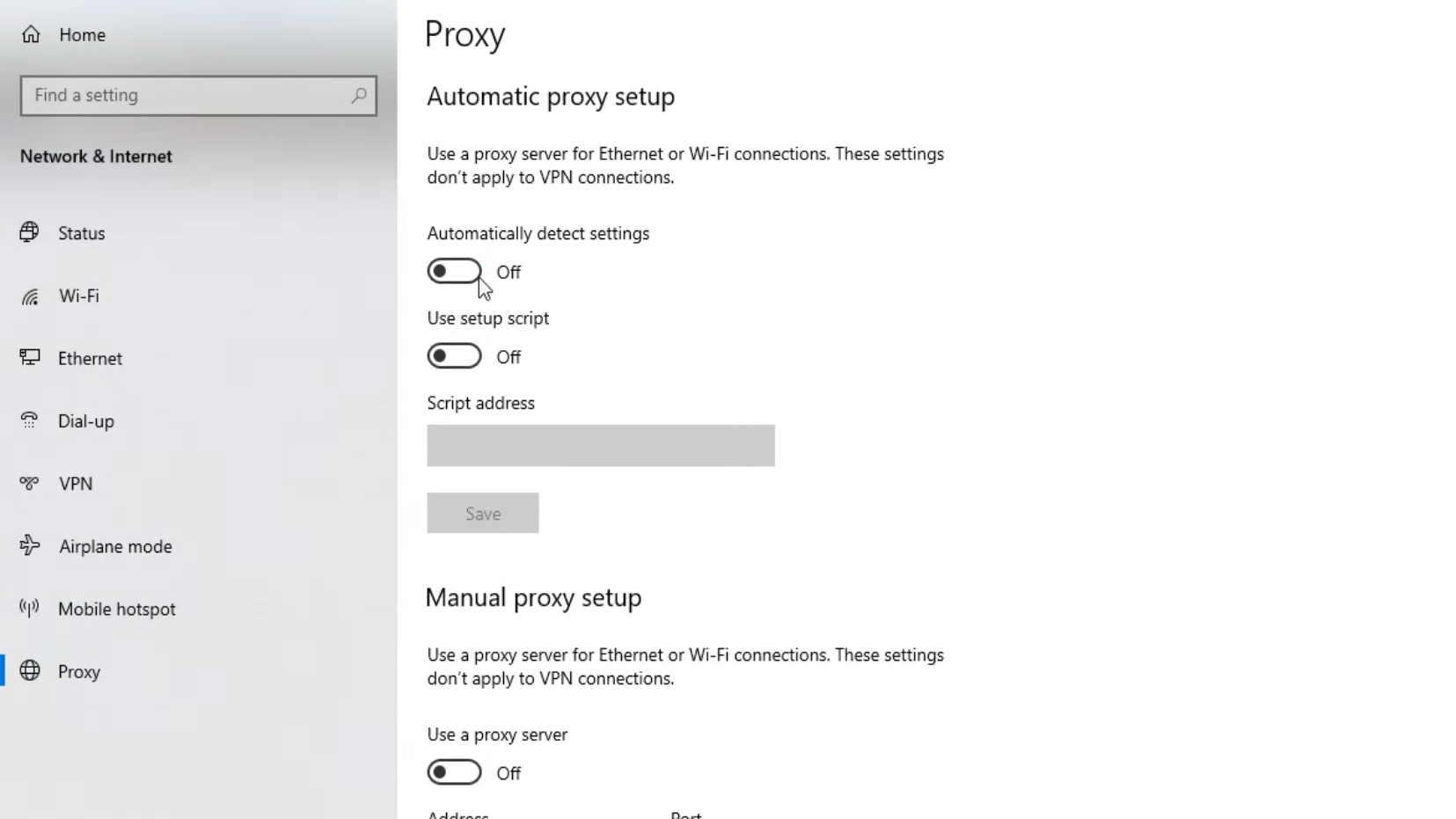 adjust the settings 