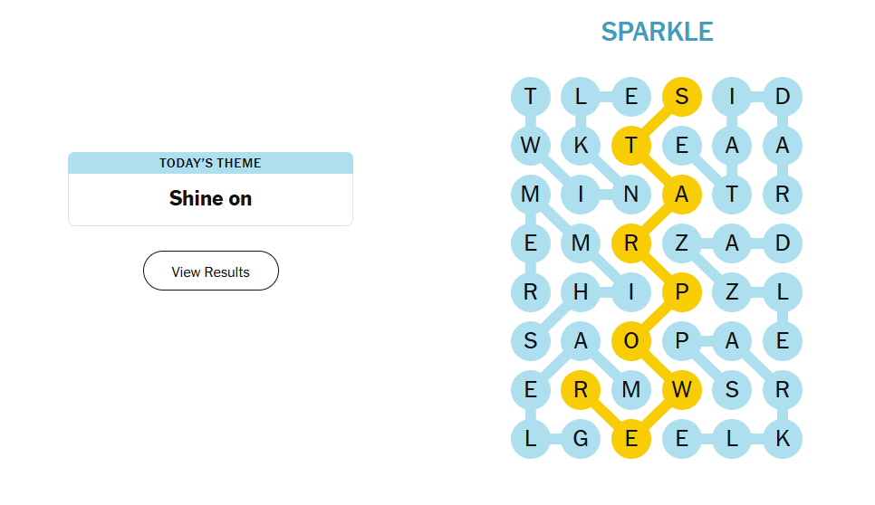 Shine on meaning nyt strands