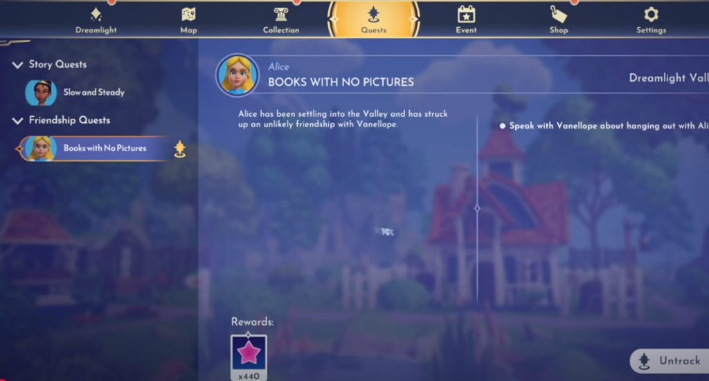 books with no pictures dreamlight valley