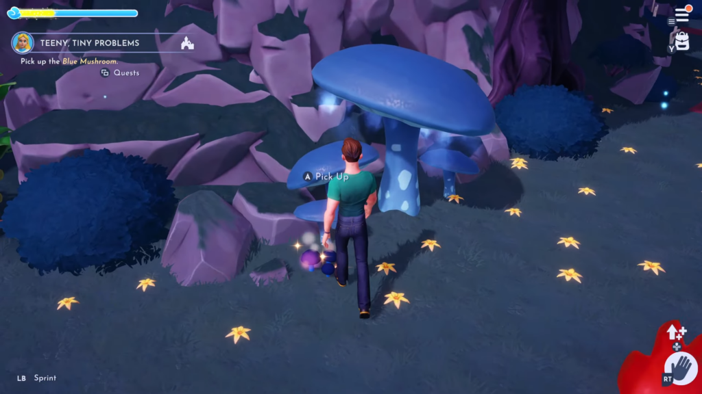 blue mushroom