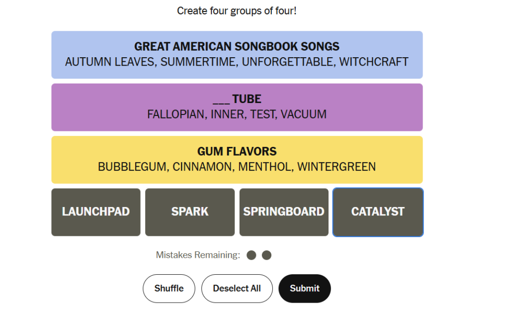 purple group remains in nyt 