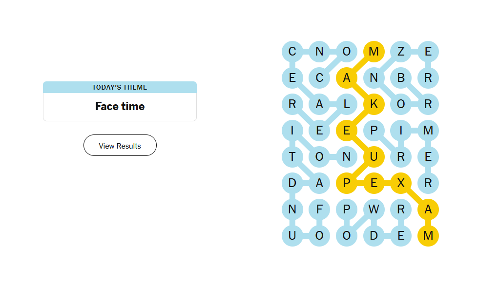 Face time meaning nyt strands