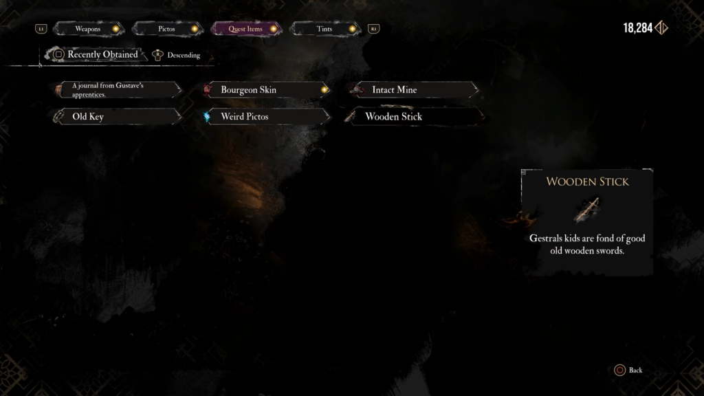 Players can get quest items like the Wooden Stick by talking to NPCs in Expedition 33.