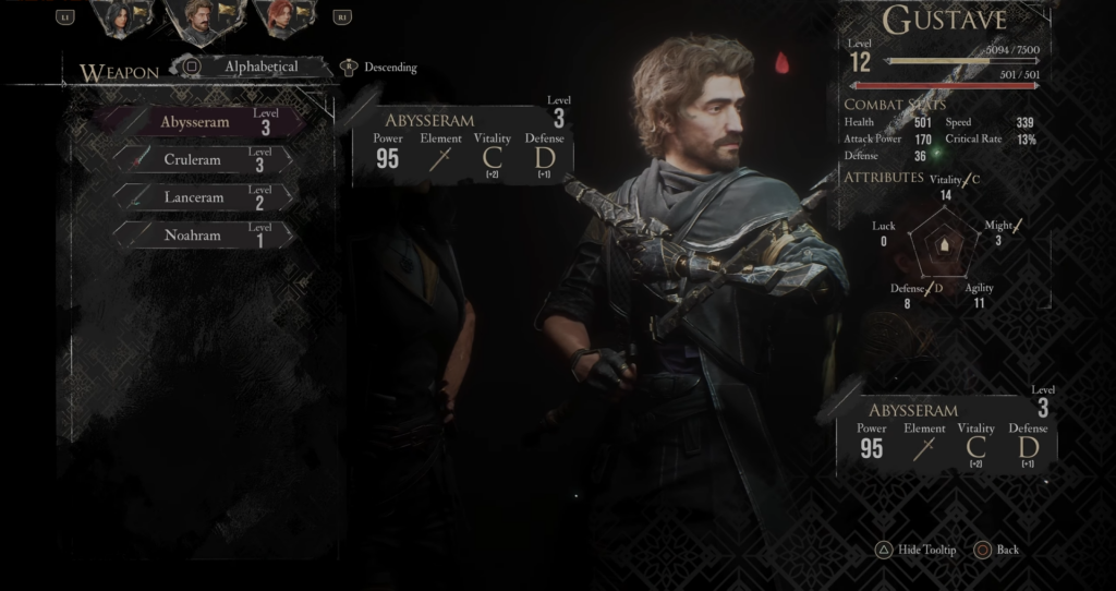 You also equip Abysseram to Gustave in place of Lanceram in Expedition 33.