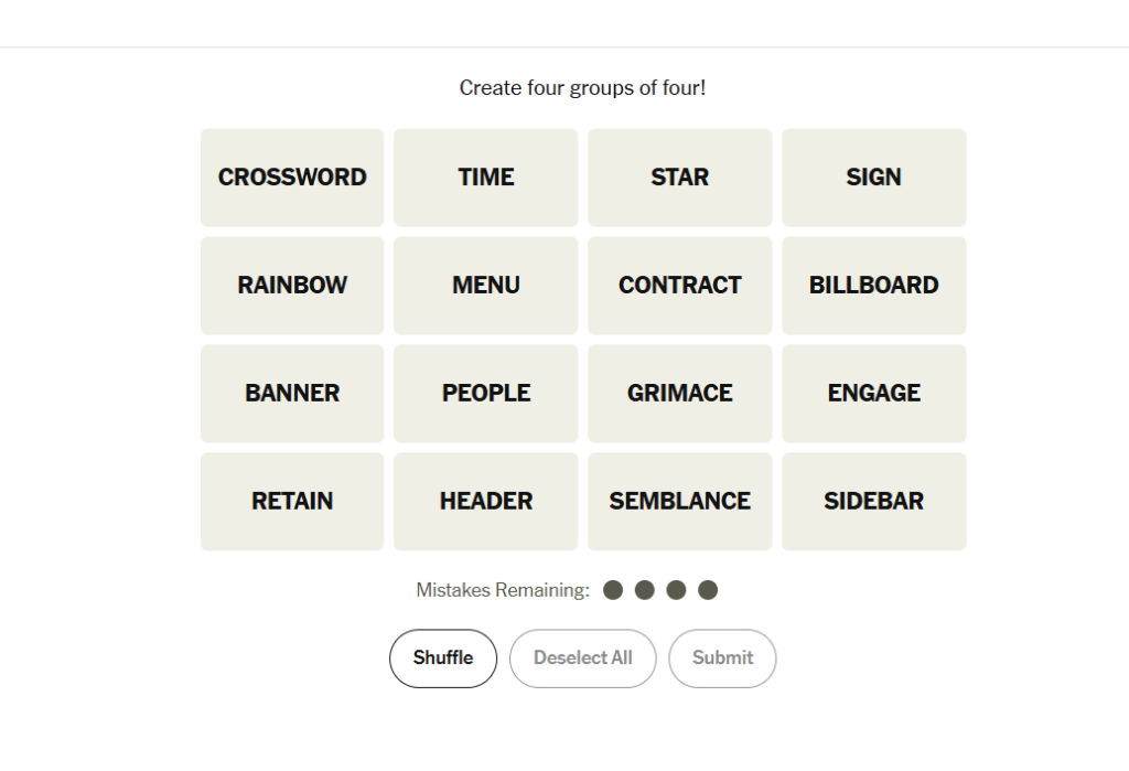 semblance meaning NYT connections