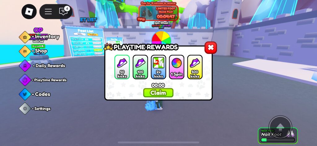 playtime reward