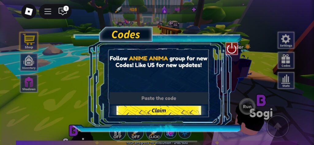 anime arise evolution codes