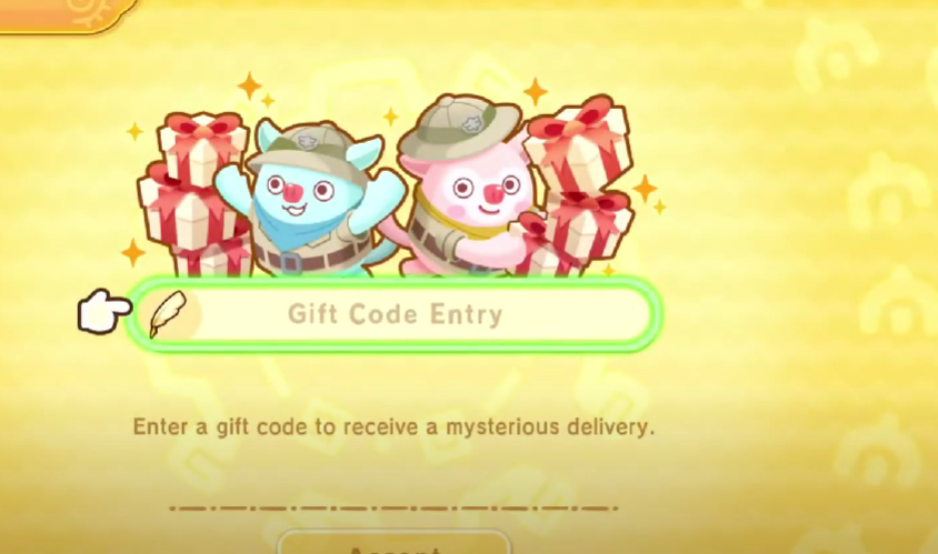 enter the codes 