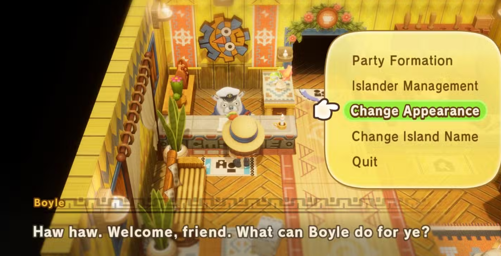 change island name 