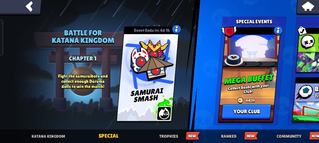 Participate in the Samurai Smash event to get Sushi Roll in Brawl Stars.