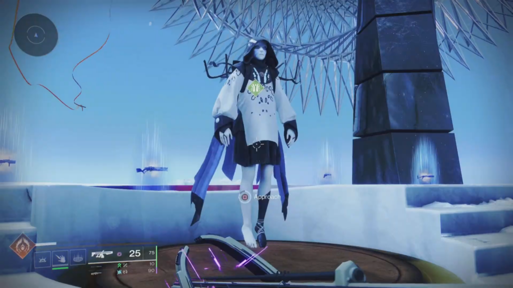 Visit and talk to the Emissary to accept and start the First Watch Quest in Destiny 2.