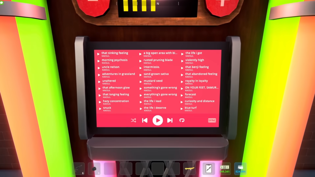 You can play both original and new songs on the Jukebox in Schedule 1