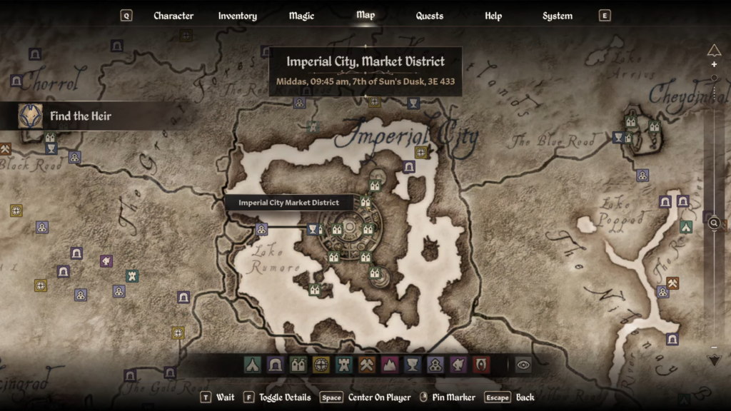 Head to the Market District in Imperial City in Oblivion Remastered.