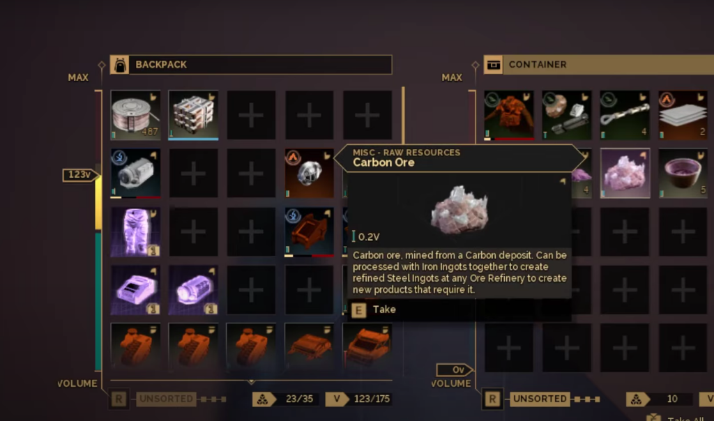 carbon in dune awakening 