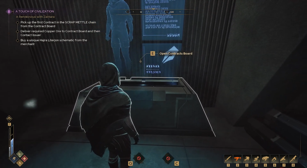 You can pick up new jobs from Tradeposts in Dune: Awakening
