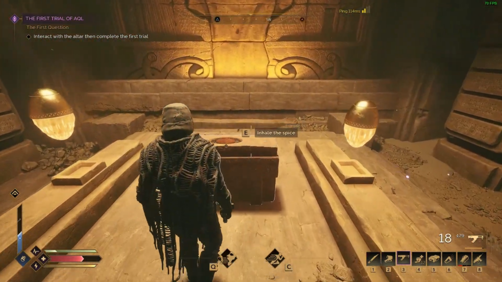 Interact with the Altar to complete the first trial during the Echoes of The Past quest in Dune: Awakening.