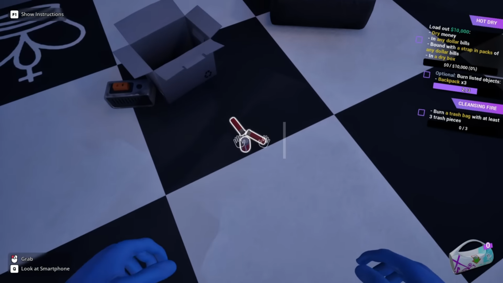 Cash Cleaner Simulator trash bag 