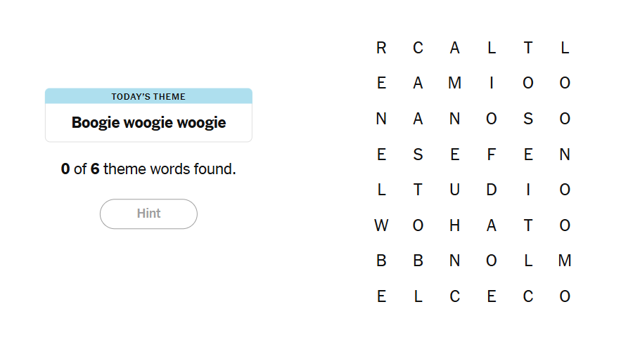 Boogie woogie woogie meaning nyt strands